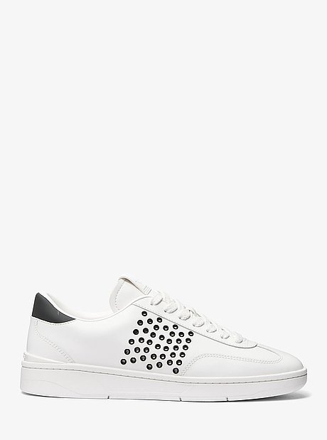 Zapatilla Wilton de piel con ojales