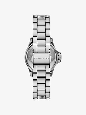 Mini Everest Pav&eacute; Silver-Tone Watch