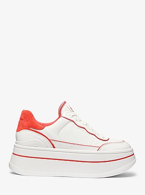 Hayes Two-Tone Leather Platform Sneaker