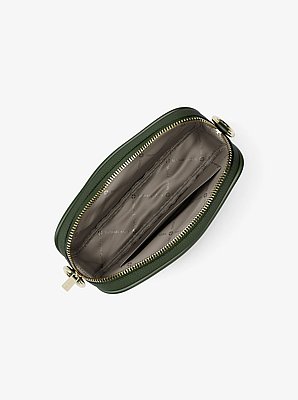 Bandolera Jet Set peque&ntilde;a para c&aacute;mara de piel granulada