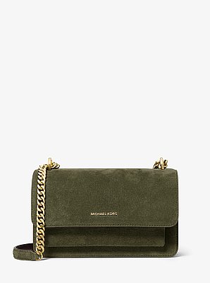 Claire Large Suede Shoulder Bag