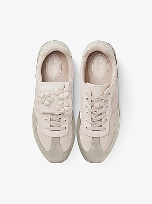 Essex Embellished Mixed-Media Trainer