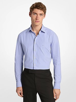 Slim-Fit Striped Tech Knit Shirt