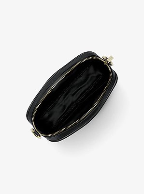 Jet Set Small Pebbled Leather Camera Crossbody Bag
