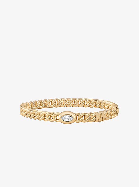 Marquise Stone Chain-Link Bangle