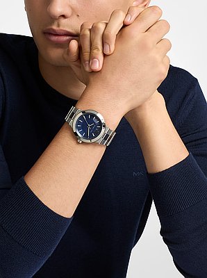 Reloj Billie oversize en tono plateado
