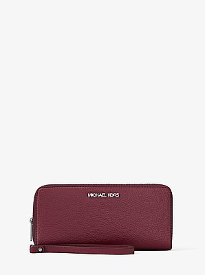 Large Pebbled Leather Continental Wallet