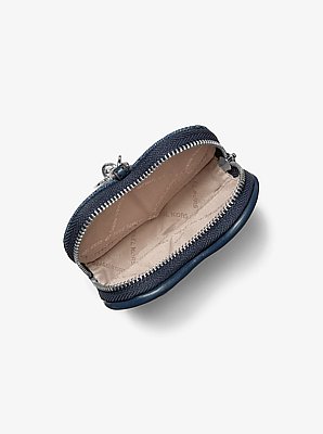 Jet Set Travel Matelass&eacute; Denim Heart Coin Pouch