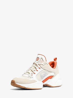 Basket Bowie en daim et maille