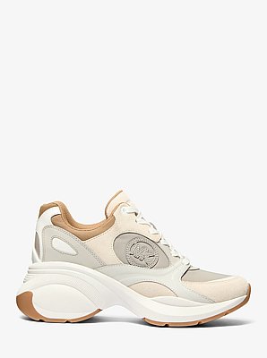 Sneaker Zuma van nylon en leer met kleurvlakken