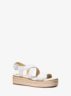 Sandalo stile espadrilla Lynn con logo e plateau