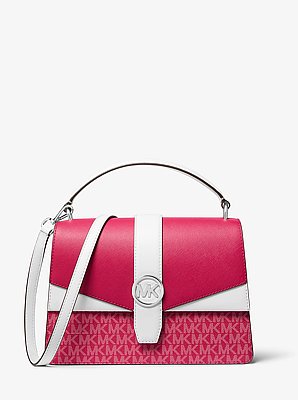 Greenwich Medium Color-Block and Signature Logo Satchel