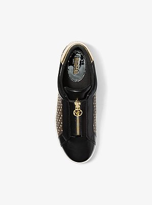 Keaton Embellished Signature Logo Zip-Up Trainer