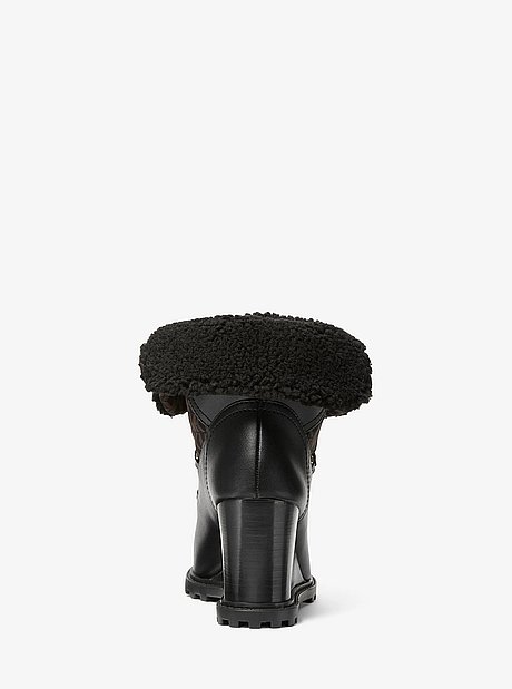 Blakely Signature Logo and Leather Ankle Boot