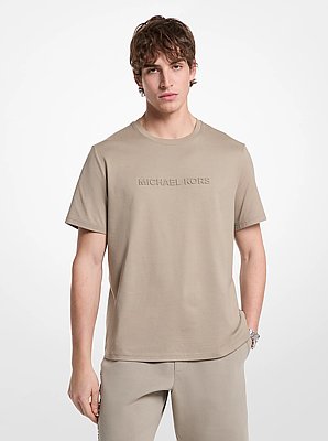 Logo Embossed Cotton T-Shirt