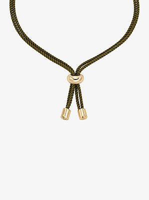 Pulsera ajustable de cord&oacute;n con motivo de bocado