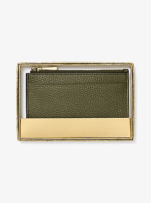 Jet Set Small Pebbled Leather Card Case