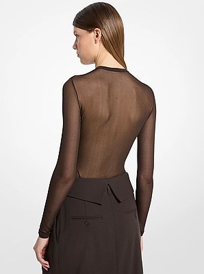 Body de viscosa transparente superfino
