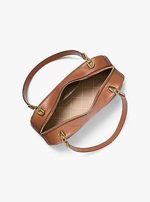 Cecily Medium Signature Logo Shoulder Bag in BROWN | Michael Kors image number 1