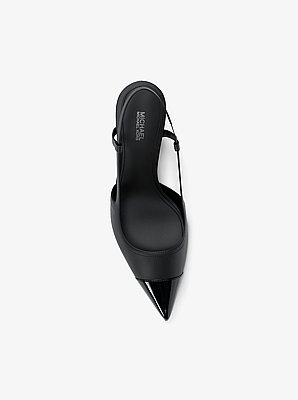 Pump Alora van leer met slingback