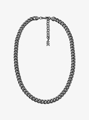 Precious Metal-Plated Brass Curb-Link Chain Necklace