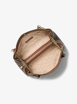 Christina Medium Signature Logo Messenger Bag