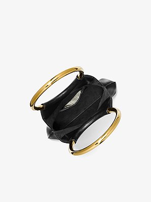 Mala tote com argola em pele Ursula pequena