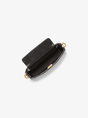 Bryant Small Snake Embossed Leather Convertible Pochette