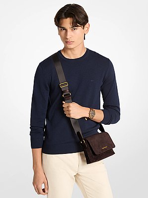 Bolso messenger Hudson mini de gamuza