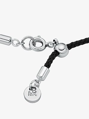 Pav&eacute; Logo Corded Bracelet