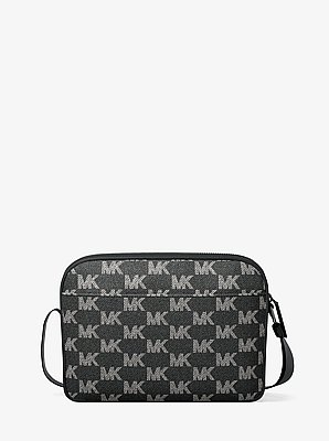 Cooper Logo Jacquard Denim Flight Bag