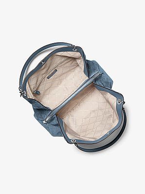 Christina Large Suede Shoulder Bag