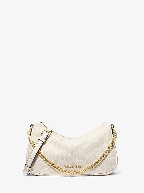Carmela Medium Logo Jacquard Convertible Crossbody Bag