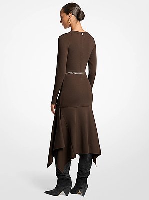 Stretch Wool Handkerchief Dress