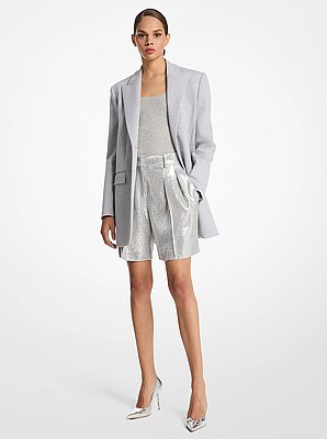 Sculptural Stretch Cotton Jersey Boyfriend Blazer