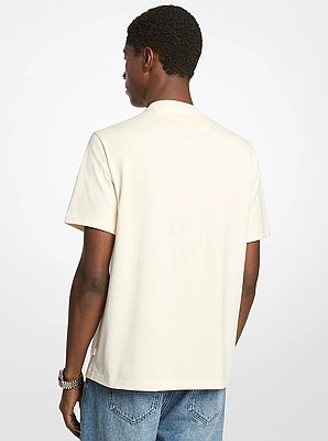 T-shirt en coton &agrave; logo textur&eacute;