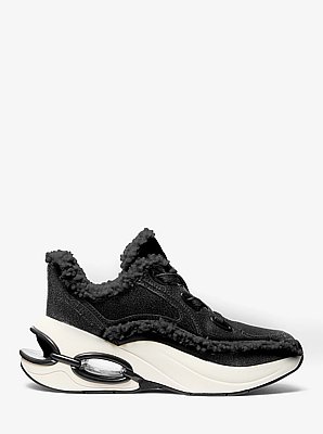 Toni Distressed Leather and Sherpa Trainer