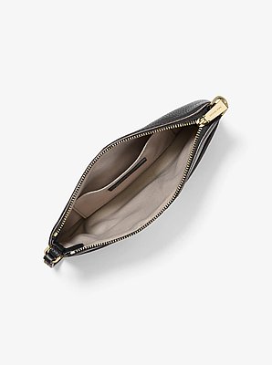 Pochette-bracelet Jet&nbsp;Set de taille moyenne en cuir grain&eacute;