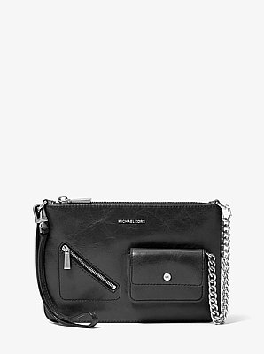 Wandelbare Handgelenktasche Jet Set Large aus Leder mit Rei&szlig;verschluss