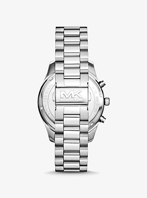 Coffret cadeau montre surdimensionn&eacute;e Lexington argent&eacute;e et porte-cartes en cuir effet crocodile en relief