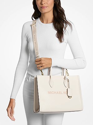 Bolso tote Mirella mediano de piel granulada