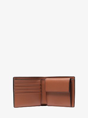 Cooper Pebbled Leather Billfold Wallet With Coin Pouch