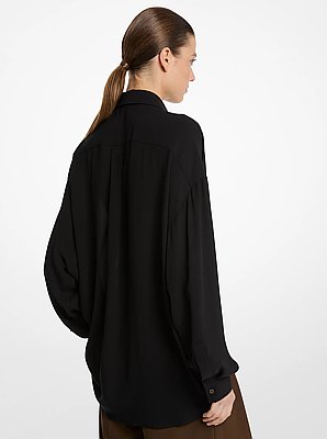 Silk Georgette Oversized Shirt