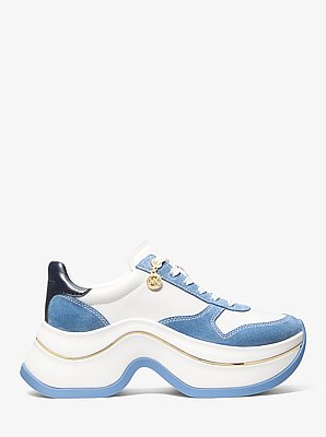 Arla Leather and Suede Trainer