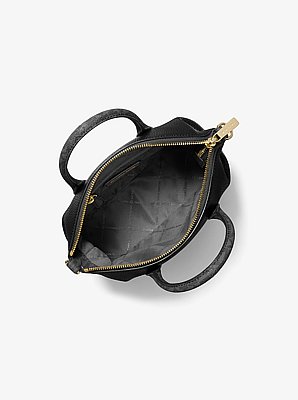 Borsa a mano Hyde piccola con finitura martellata e logo