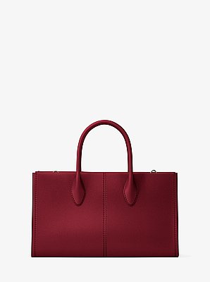 Bolso satchel Mirella mediano de piel granulada