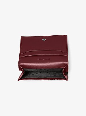 Hudson Logo Embossed Burnished Leather Wallet