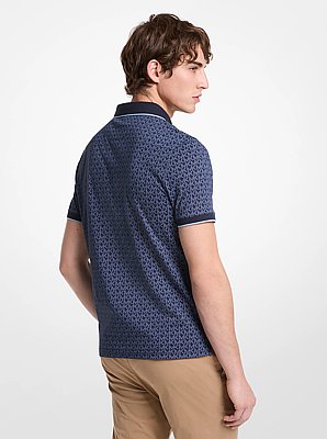Greenwich Signature Logo Print Cotton Polo Shirt