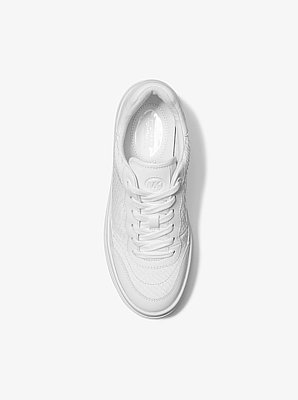 Hayes Snake Embossed Leather Platform Sneaker