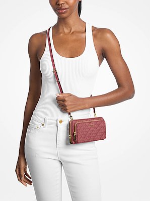 Jet Set Large Signature Logo Crossbody Bag